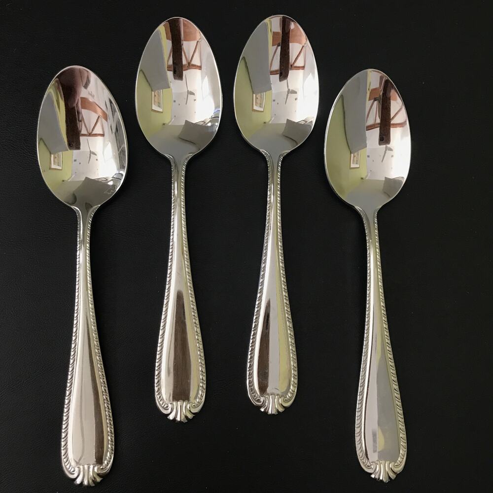Reed & Barton Domain Teaspoon Lot of 4 Stainless Steel 18/10 Flatware China C
